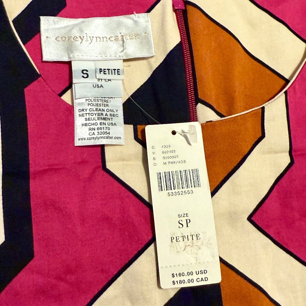 NWT 97% Cotton Anthropologie x Corey Lynn Calter Geometric Shift Dress - Picture 3 of 6